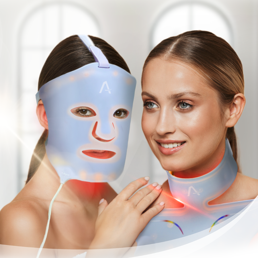 Aduro Delux bundle | Facial Mask + Neck and Décolleté Mask + 2 Collagen