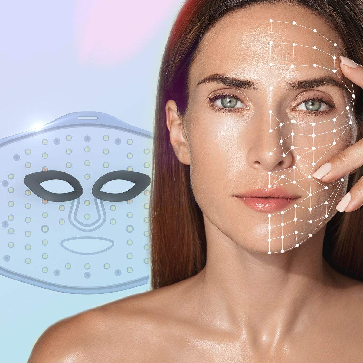 Aduro Delux bundle | Facial Mask + Neck and Décolleté Mask + FREE Aduro Palm V1