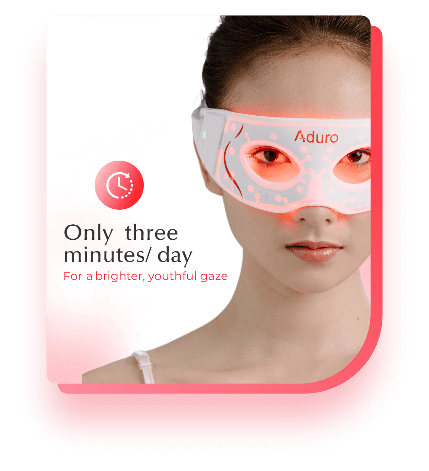 Aduro eye mask for red light therapy 